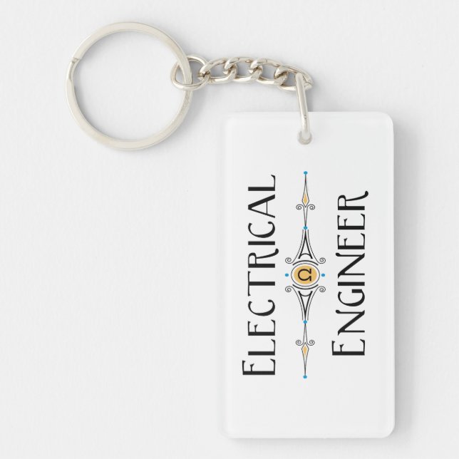 Dekorationslinie für Elektroingenieure Schlüsselanhänger (Vorderseite)