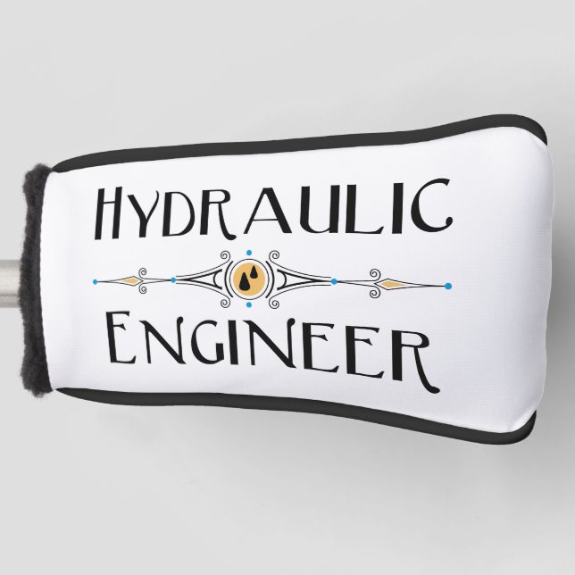 Dekorationslinie für hydraulische Ingenieure Golf Headcover (Vorderseite)