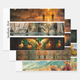 Dekorationspapier-Decoupage Handsäge Landsetting  Geschenkpapier Set