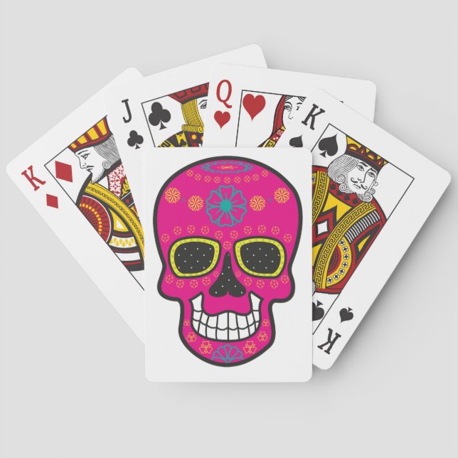 Dekorationsschädel Spielkarten (Rückseite)