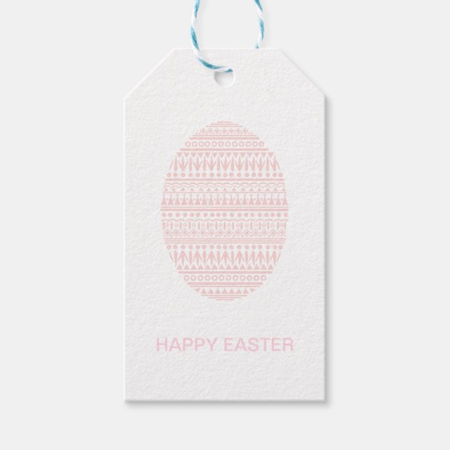 Dekorationstafel Easter - Rosa Geschenkanhänger (Vorderseite)