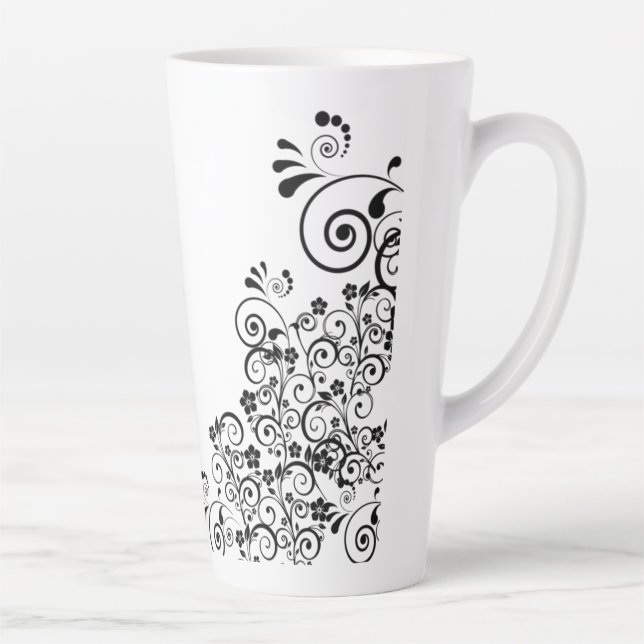 dekorativ-blumengeblüht Blume Milchtasse (Rechts)
