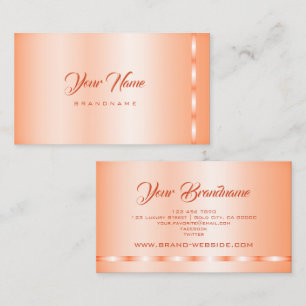 Dekorativ dekorativ schimmery Pastel Peach Visitenkarte
