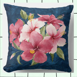 Dekorativ elegante blühende Marineblau feminin nie Kissen
