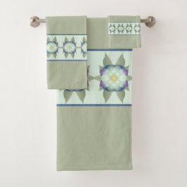 Dekorativ floral Akzentuiert modern Badhandtuch Set