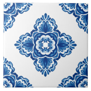 Dekorativ für Blau und Weiß Fliese