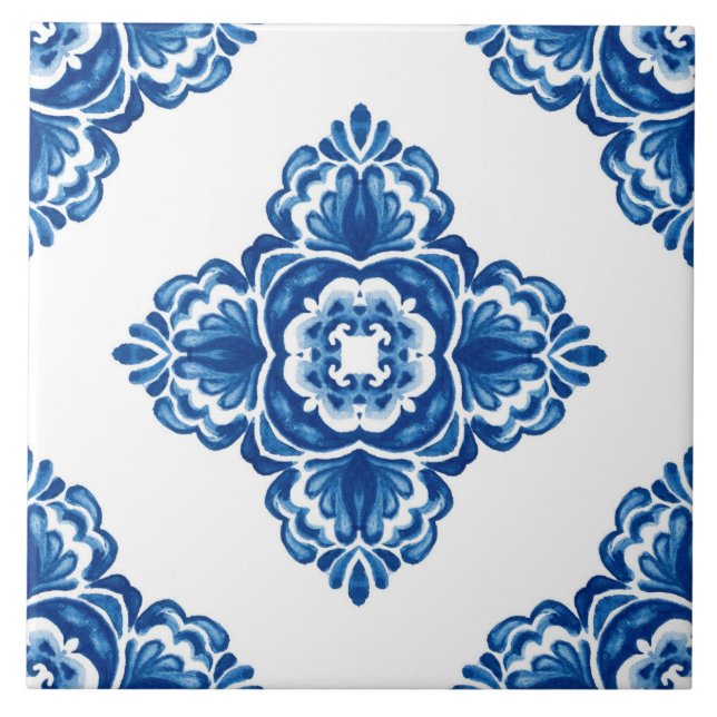 Dekorativ für Blau und Weiß Fliese (Vorderseite)
