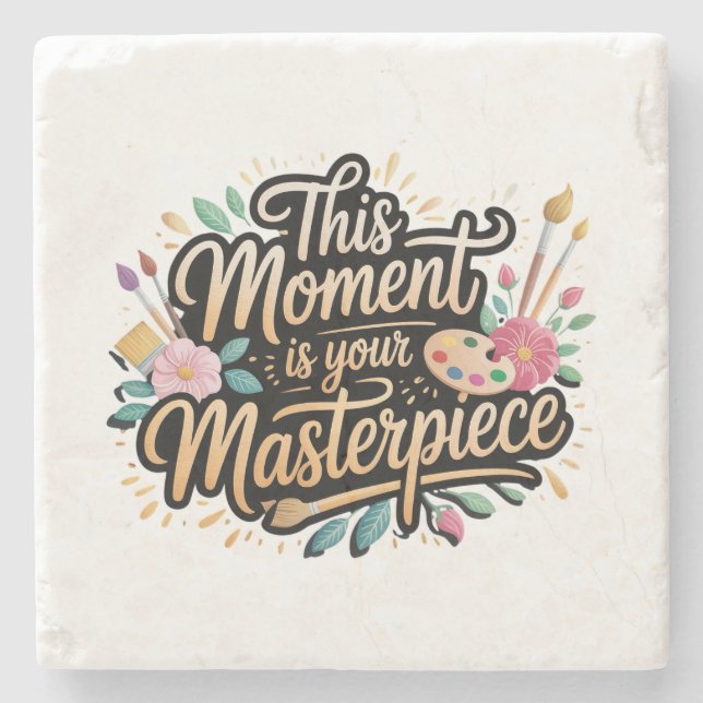 Dekorativ für das Leben Steinuntersetzer (Vorderseite)