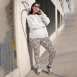 Dekorativ geometrisch capri leggings