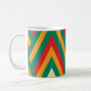 Dekorativ Geometrisch: Vintage Abstract Nahtlos. Kaffeetasse