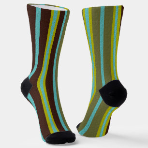 Dekorativ gestreift socken