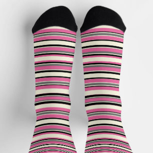 Dekorativ gestreift socken