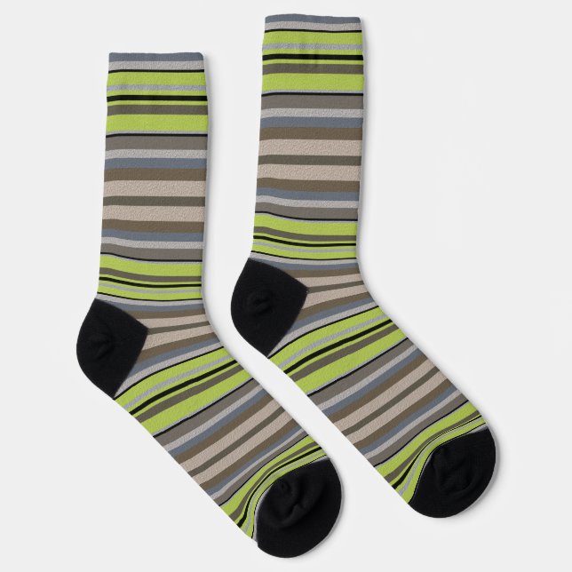  Dekorativ gestreift  Socken (Rechts)