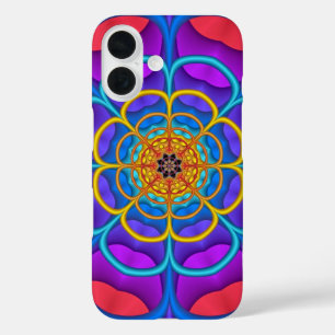 Dekorative abstrakte Blume iPhone 16 Hülle