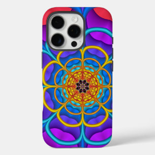 Dekorative abstrakte Blume iPhone 16 Pro Hülle