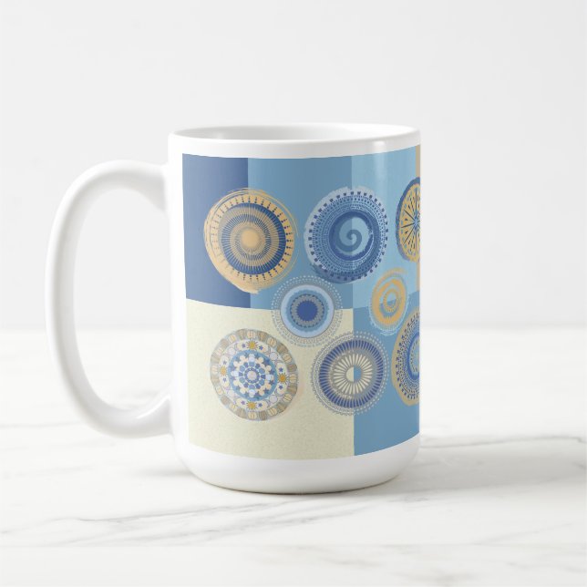 Dekorative Abstrakte Circle Design Kaffee-Tasse Kaffeetasse (Links)