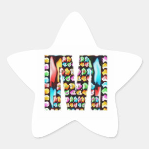 Dekorative Alphabete - Party verschenken Stern-Aufkleber