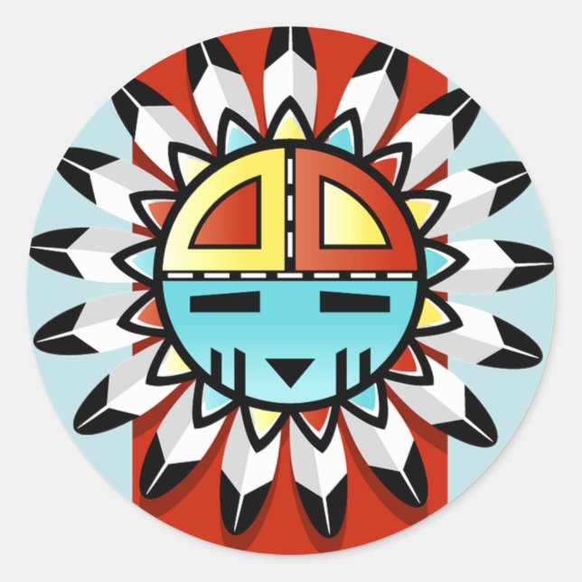 DEKORATIVE AMERIKANISCHE I-STICKER RUNDER AUFKLEBER (Vorderseite)