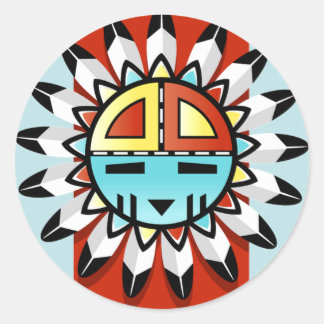DEKORATIVE AMERIKANISCHE I-STICKER RUNDER AUFKLEBER