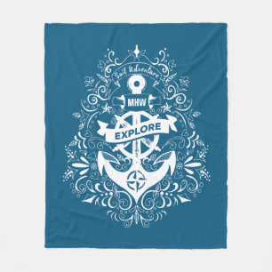 Dekorative Anchor-Vliesdecke Fleecedecke