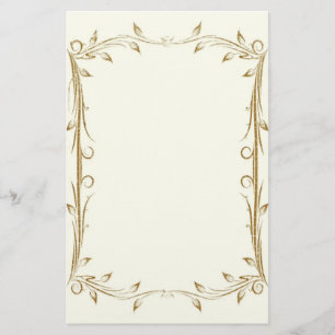 Dekorative antike Goldbrasse Hochzeit Briefpapier