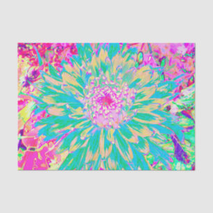 Dekorative Aquamarin Grün und Heiß Rosa Dahlia Blu Seidenpapier