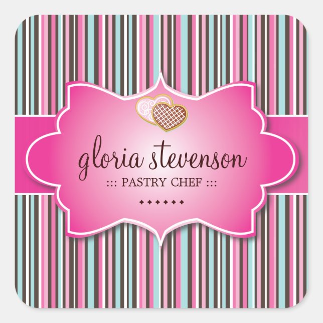 Dekorative Bäckerei Preis Aufkleber (Vorderseite)
