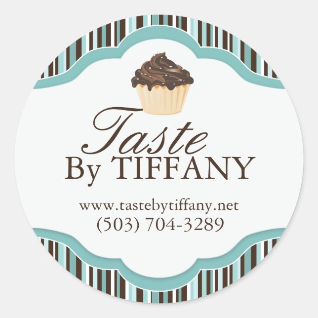 Dekorative Bäckereikleber Runder Aufkleber (Vorderseite)