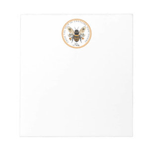 Dekorative Biene Floral Notizblock