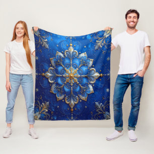 Dekorative blaue Gold-Fliesdecke Fleecedecke