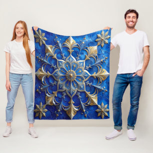 Dekorative blaue Gold-Fliesdecke Fleecedecke