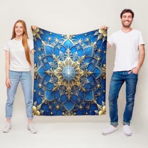 Dekorative blaue Gold-Fliesdecke Fleecedecke