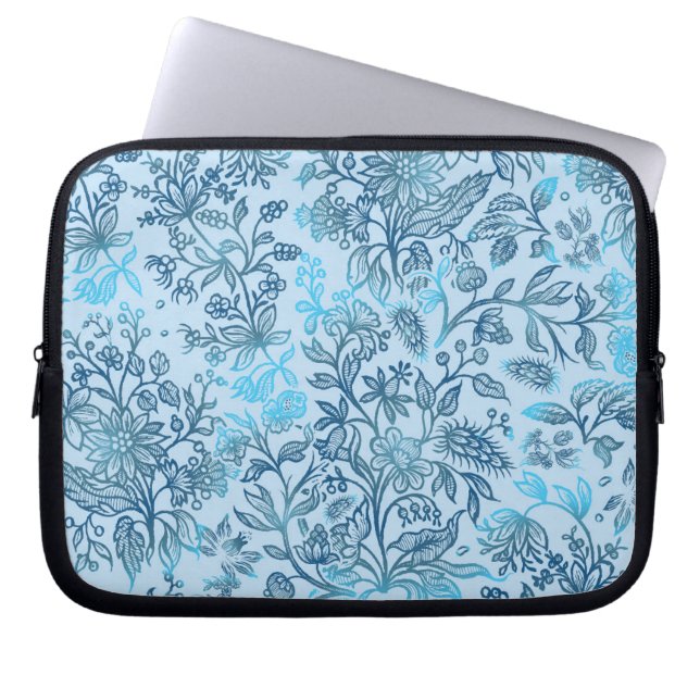 Dekorative Blume 15 Laptopschutzhülle (Vorderseite)