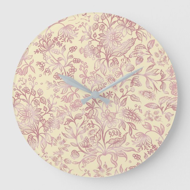 Dekorative Blume 18 Große Wanduhr (Vorderseite)