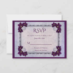 Dekorative Blume & Herz zum Geburtstag UAWG RSVP Karte