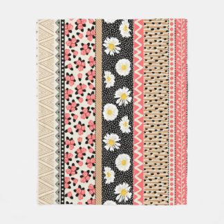 Dekorative Blume: Muster für Fliesen Fleecedecke