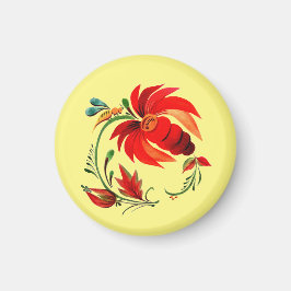 Dekorative Blume und Biene  Magnet