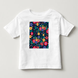 Dekorative Blume und Blätter, Muster-48675 Kleinkind T-shirt