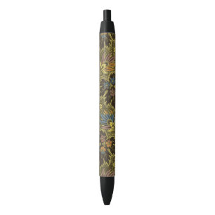 Dekorative Blumen mit Gold Kugelschreiber