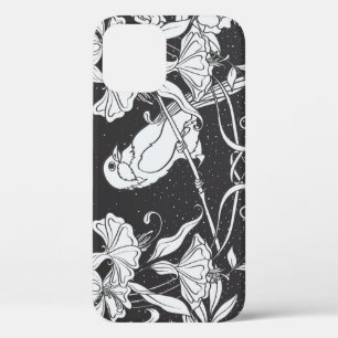 Dekorative Blumen Vogel Nouveau Poster Case-Mate iPhone Hülle