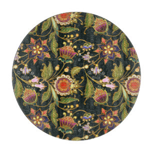 Dekorative Blumenelemente: Acryl Gold-Purple. Schneidebrett