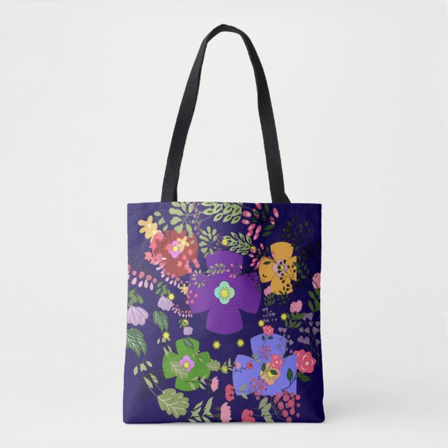 Dekorative Blumenelemente  Tasche (Vorderseite)