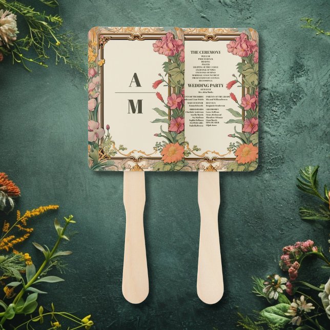 Dekorative Blumenhochzeit im Jugendstil Fächer (Von Creator hochgeladen)