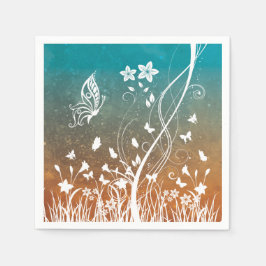DEKORATIVE BLUMENSCHALTFLÄCHEN PAPIERDEKOUPAGE SERVIETTE