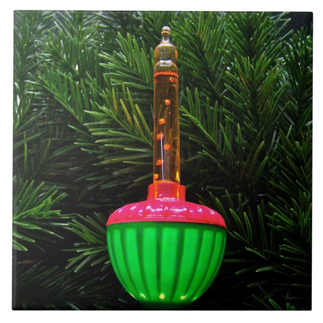 Dekorative Bubble Light Holiday Foto Tile & Box Fliese (Vorderseite)