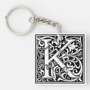 Dekorative Buchstabe-Initiale "K" Schlüsselanhänger