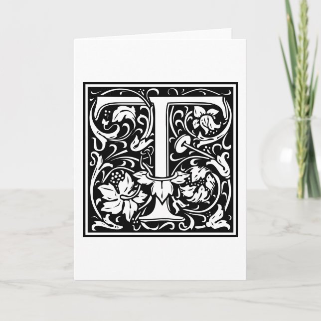 Dekorative Buchstabe-Initiale "T" (Vorderseite)