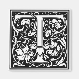 Dekorative Buchstabe-Initiale "T" Magnet
