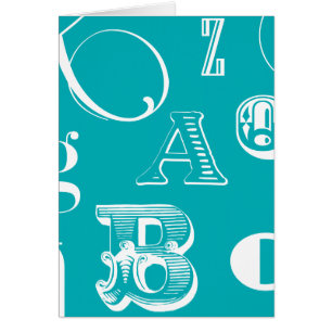 Dekorative Buchstaben auf blauem Hintergrund