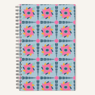 Dekorative bunte Fliese Notizbuch